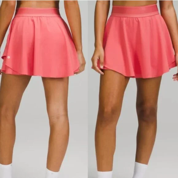 NWT Lululemon Court Rival High Rise Tennis Skirt PALE RASPBERRY Pink 4 L PERFECT - Picture 2 of 2